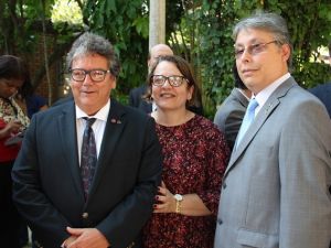 Kléber Morais,  a chefe de gabinete doIBC, Érica Deslandes e João Ricardo